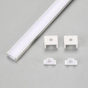 Zilver 2m lang aluminium ledstrip lichtprofiel