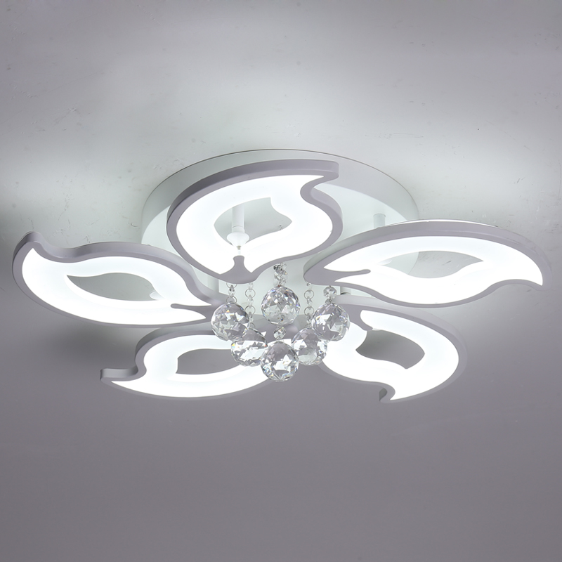 Plafondlamp LED kristallen kroonluchter bloemvorm met 5\/8\/15 koppen