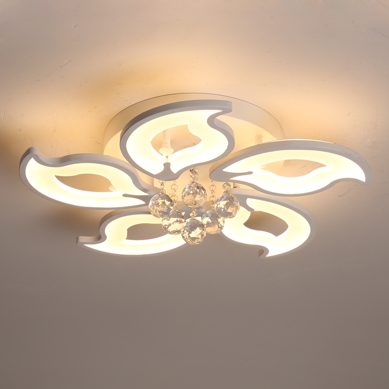 Plafondlamp LED kristallen kroonluchter bloemvorm met 5\/8\/15 koppen